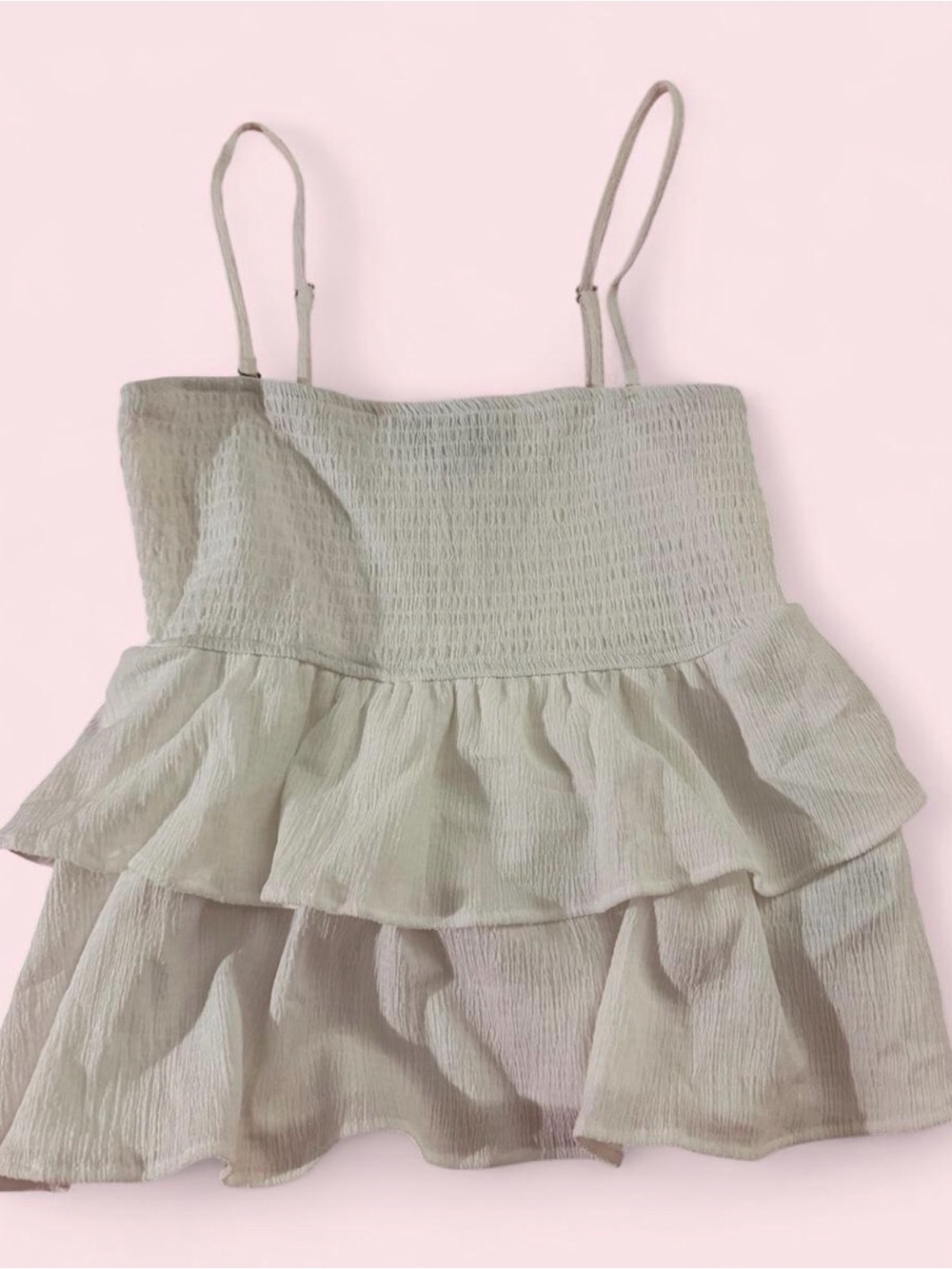 Almost Famous Pale Sage Ruffle Tiered Sundress